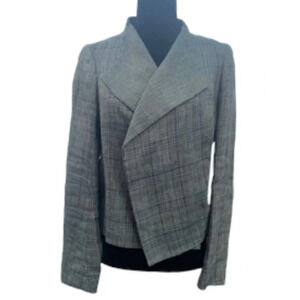 Karen Zambos Gray Plaid Blazer